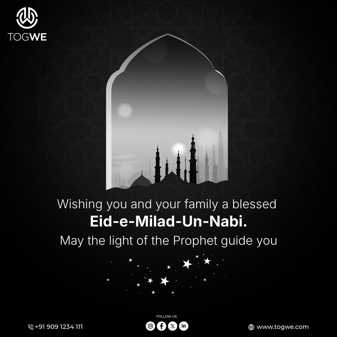 Wishing peace and blessings for all. 🌙✨ 
#EidMiladUnNabi #PeaceAndBlessings #Togwe #Blessings #Peace
